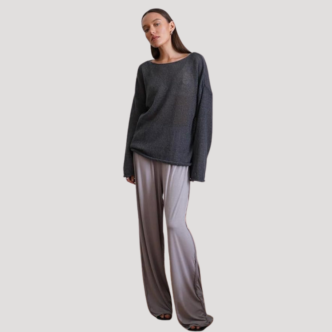 Pull Léger Femme Col Bateau