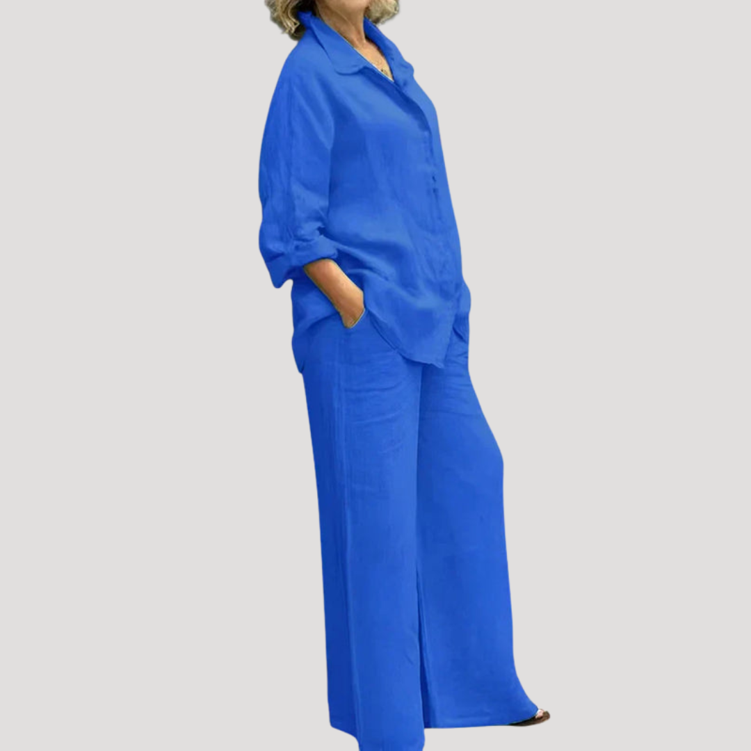 Ensemble Bohème Femme Chemise et Pantalon Large