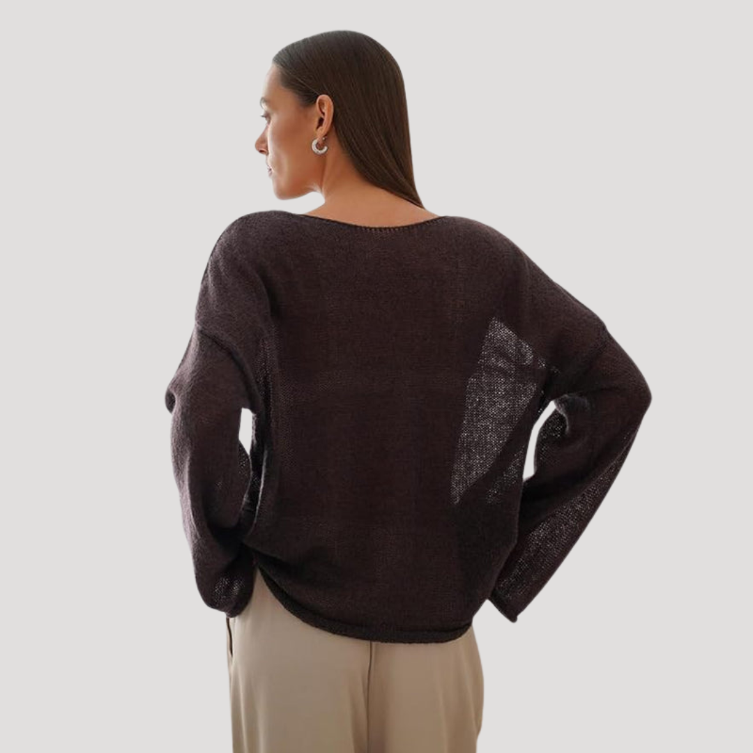 Pull Léger Femme Col Bateau