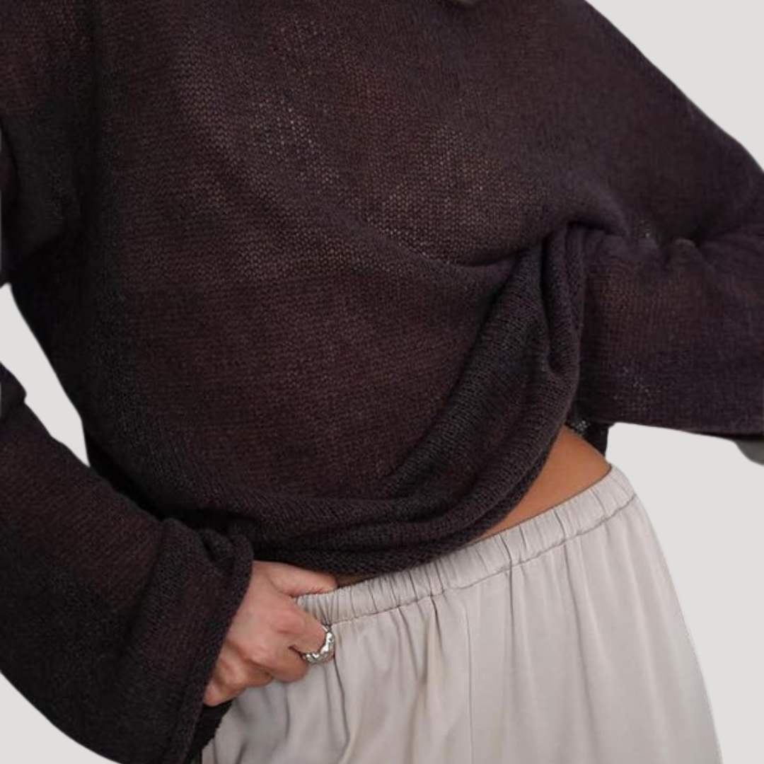 Pull Léger Femme Col Bateau