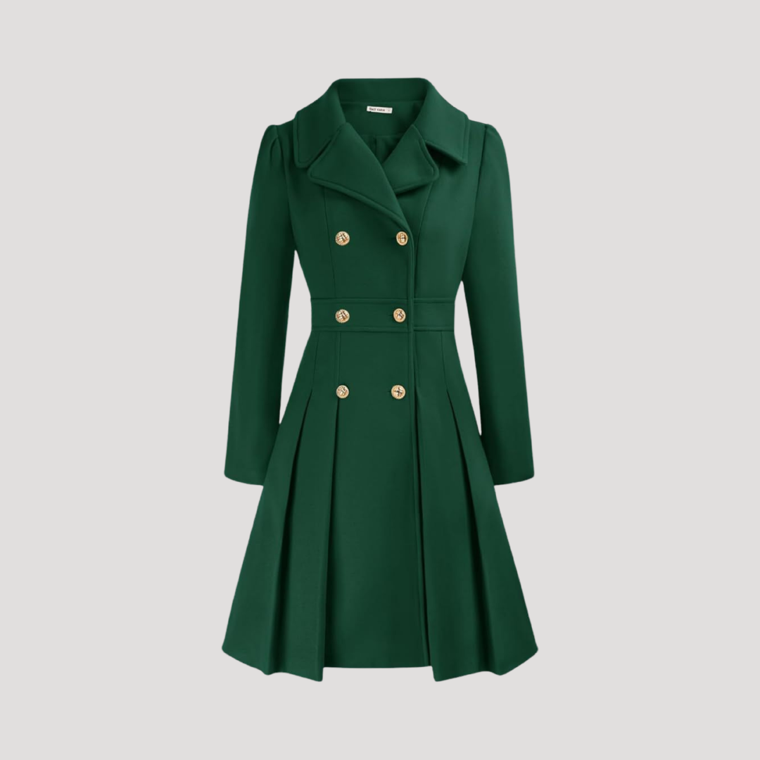 Manteau Croisé Femme Double Boutonnage Élégant