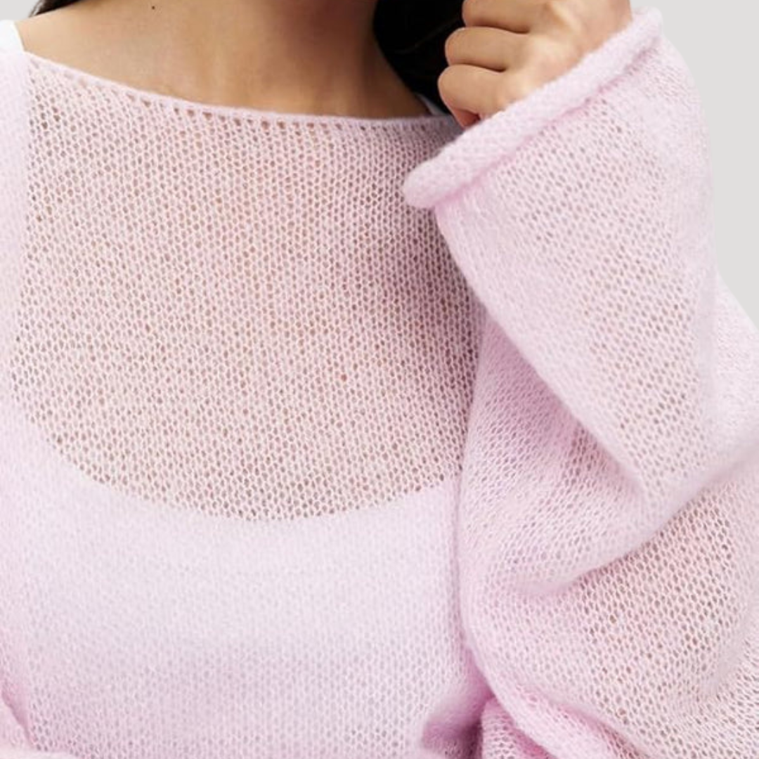 Pull Léger Femme Col Bateau