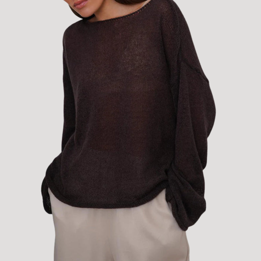 Pull Léger Femme Col Bateau