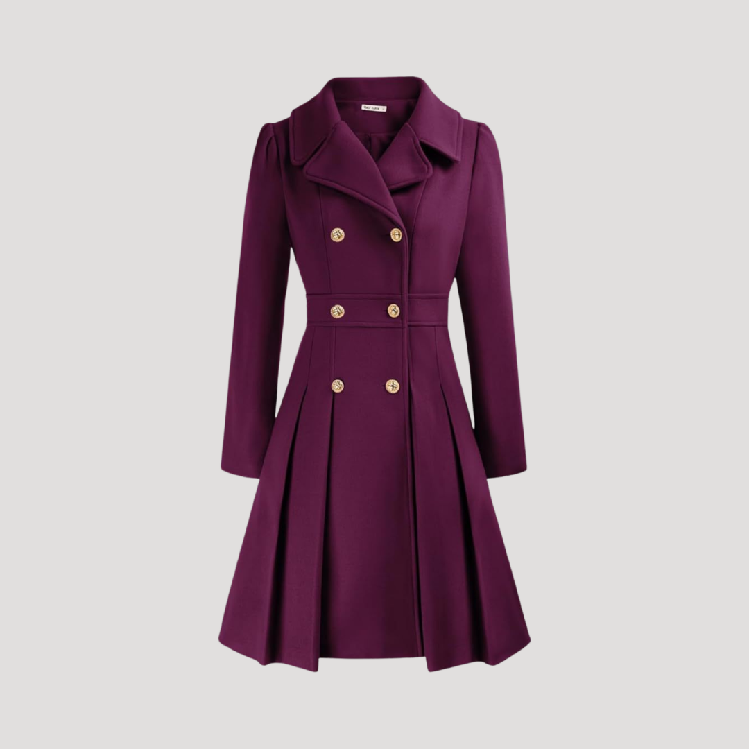 Manteau Croisé Femme Double Boutonnage Élégant