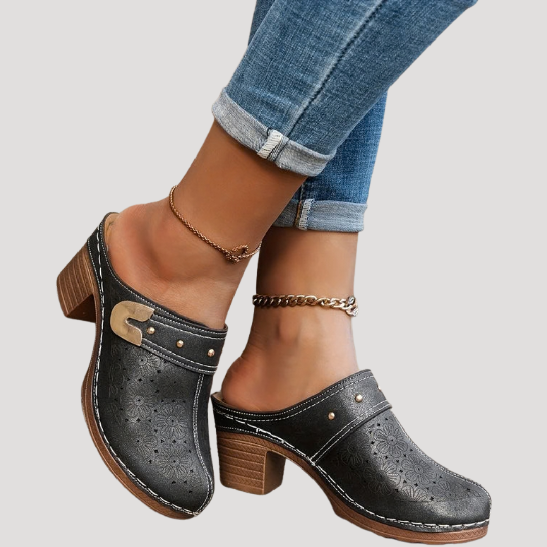 Mules femme à talon style sabot