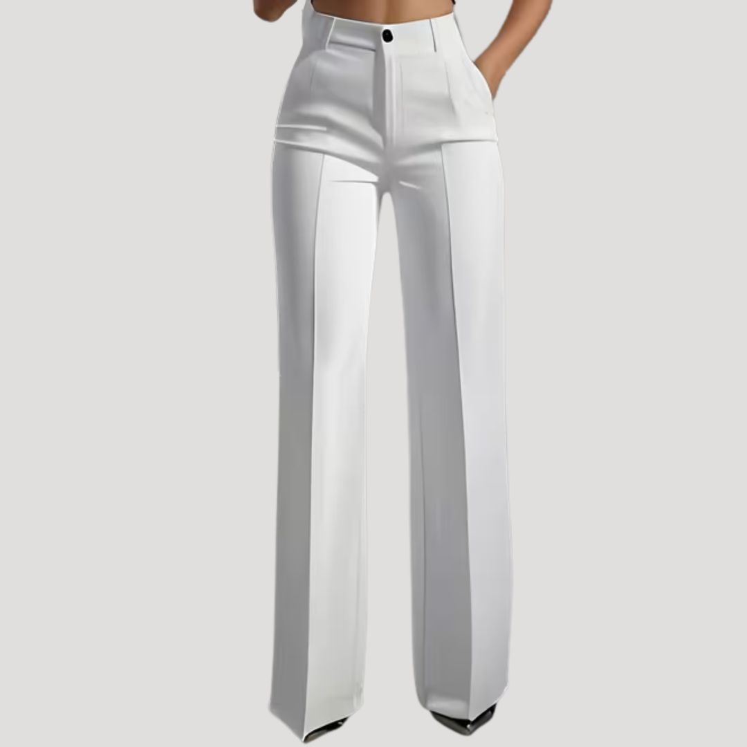 Pantalon tailleur femme taille haute et élégant