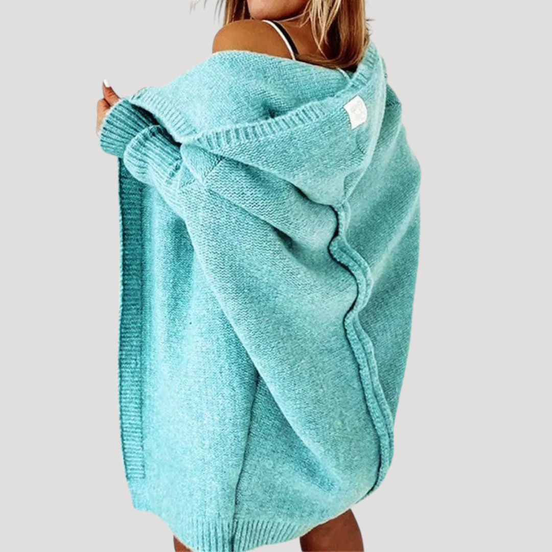 Gilet Femme Oversize à Capuche Décontracté