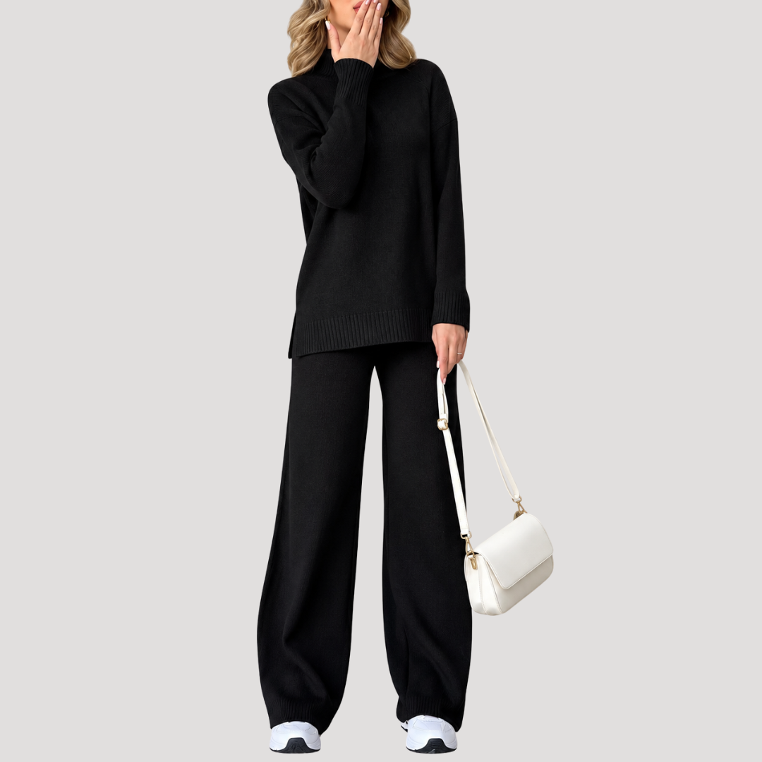 Ensemble Femme Pull et Pantalon Large Assortis