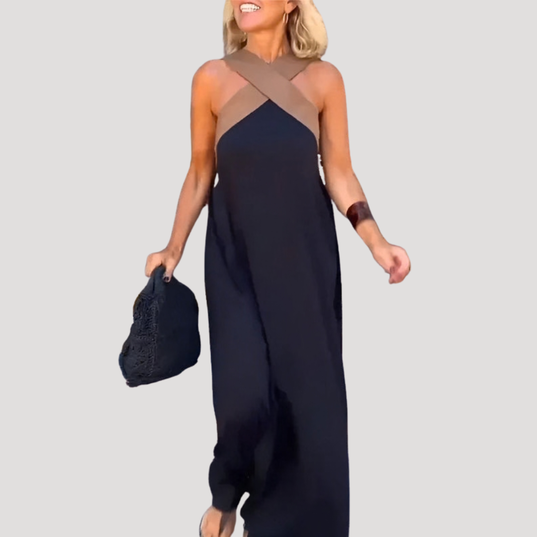 Robe longue fluide élégante et ample