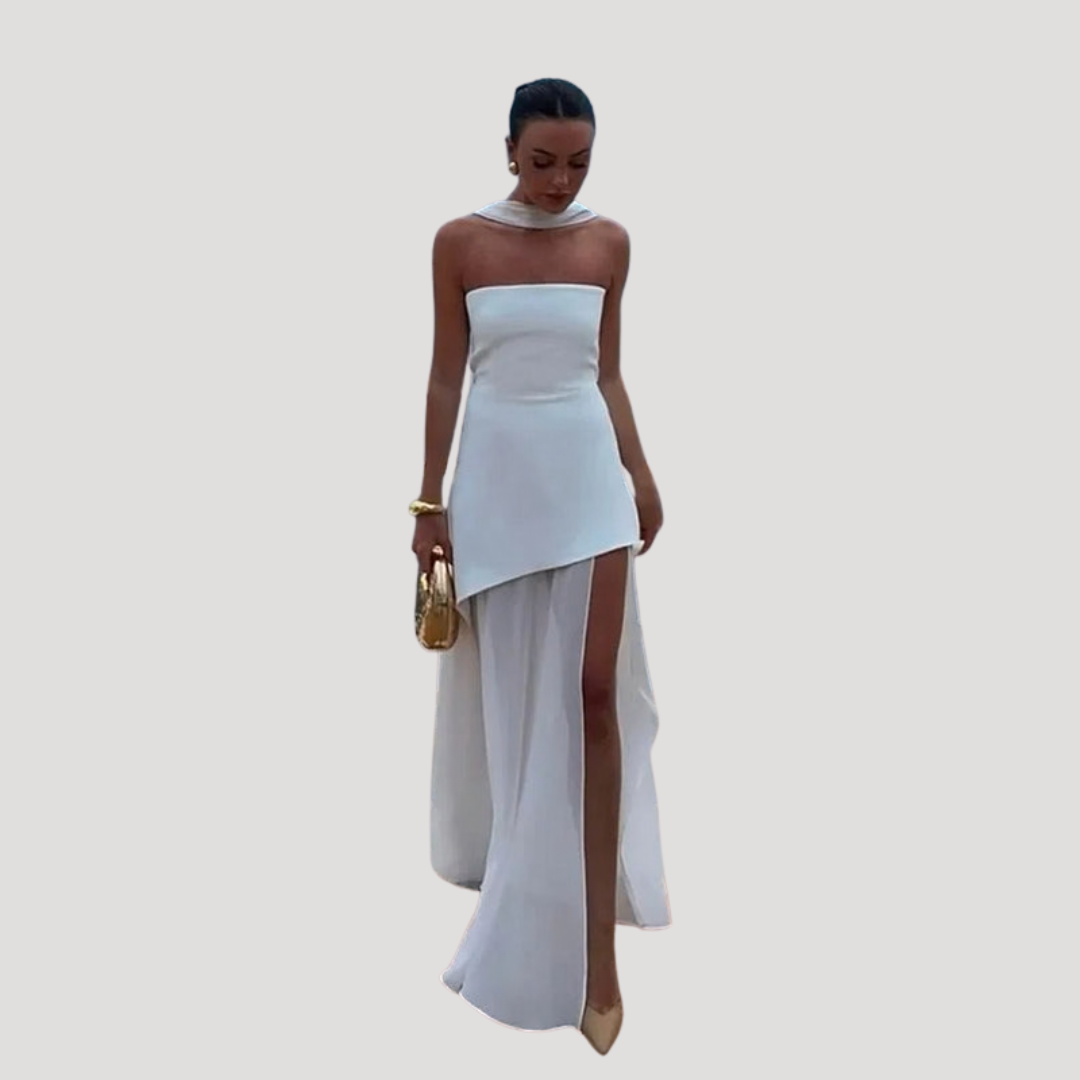 Robe longue fendue élégante