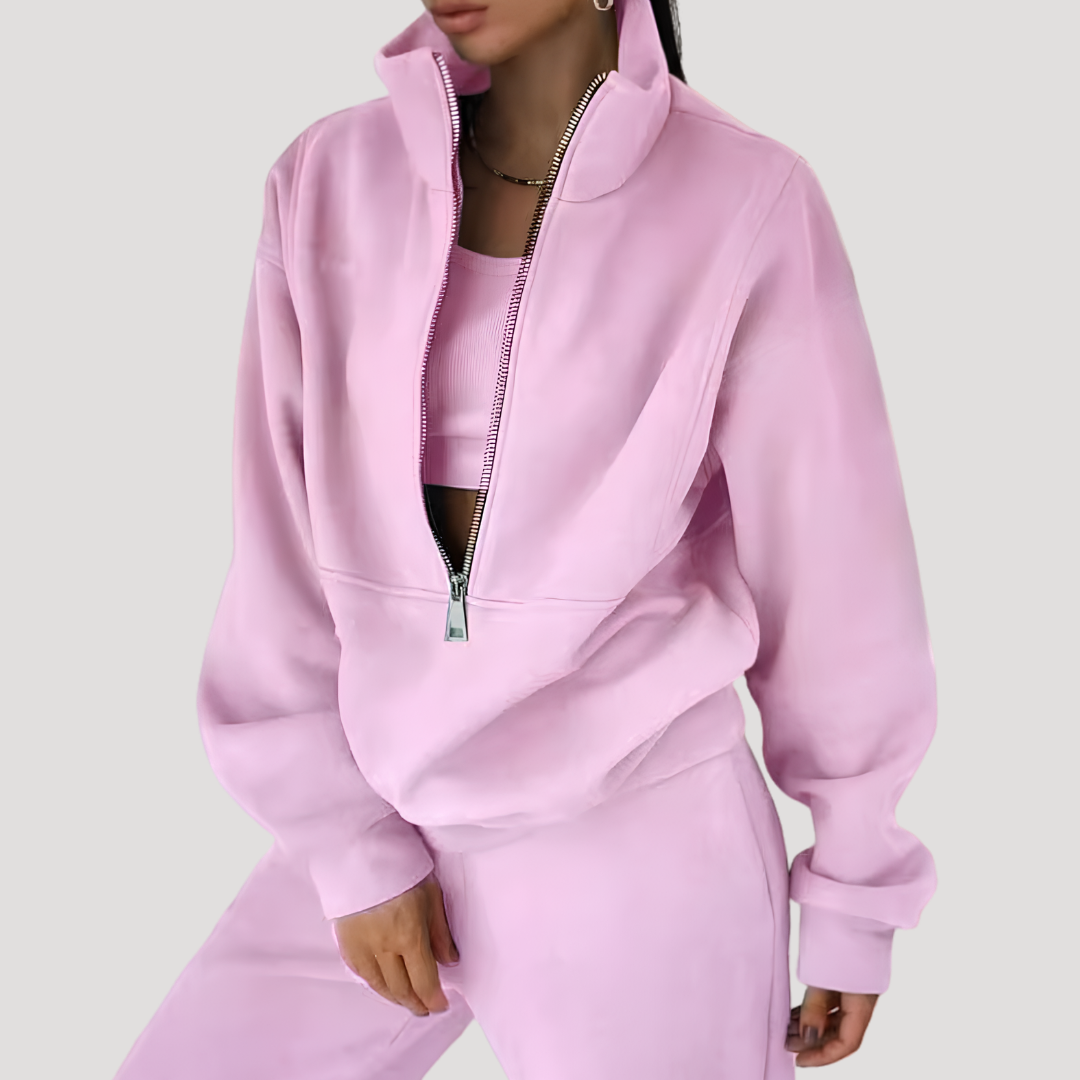 Ensemble Femme Sweat Demi-Zip et Pantalon