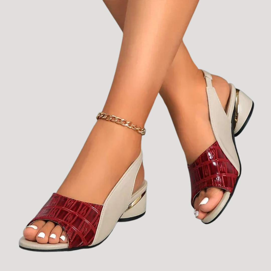 Sandales Femme Bout Ouvert Talon Bloc Décontractées