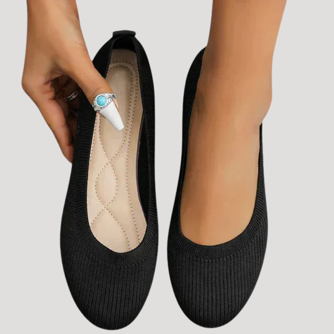 Ballerines confort en maille stretch