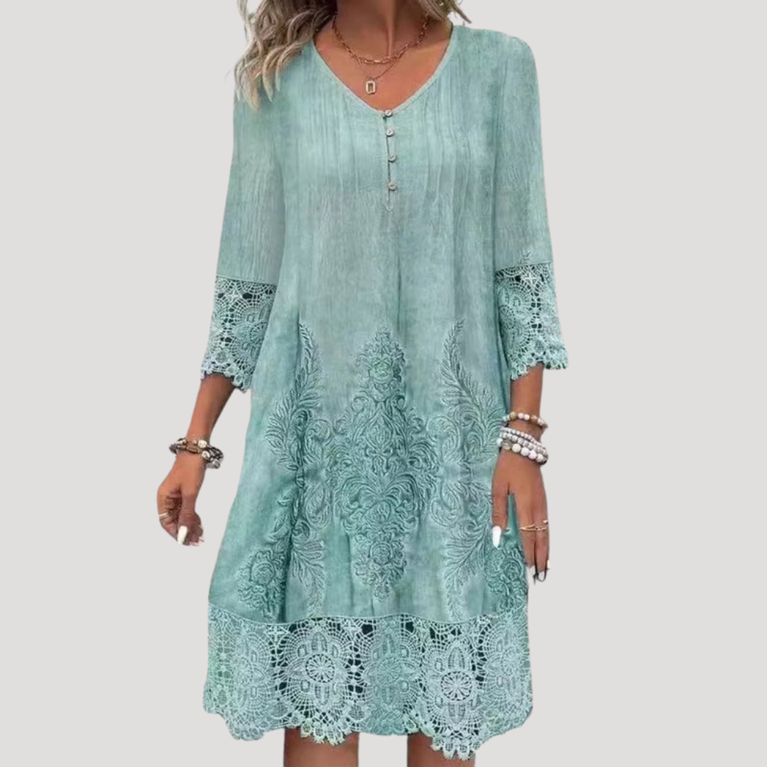 Robe midi femme élégante en dentelle