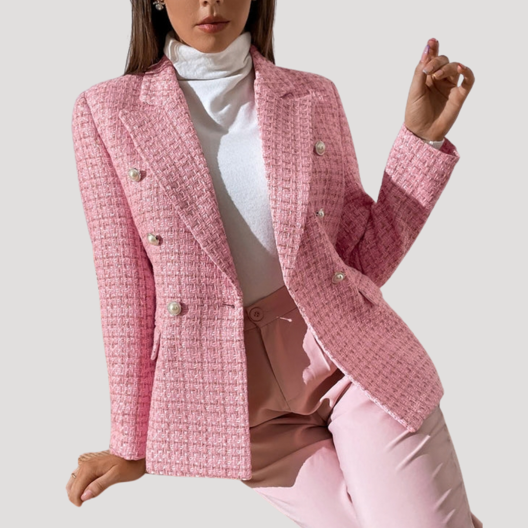 Blazer Femme en Tweed Croisé