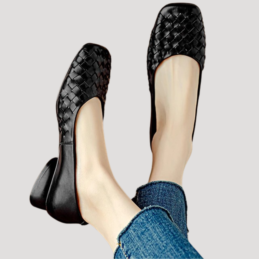 Ballerines tressées élégantes femme