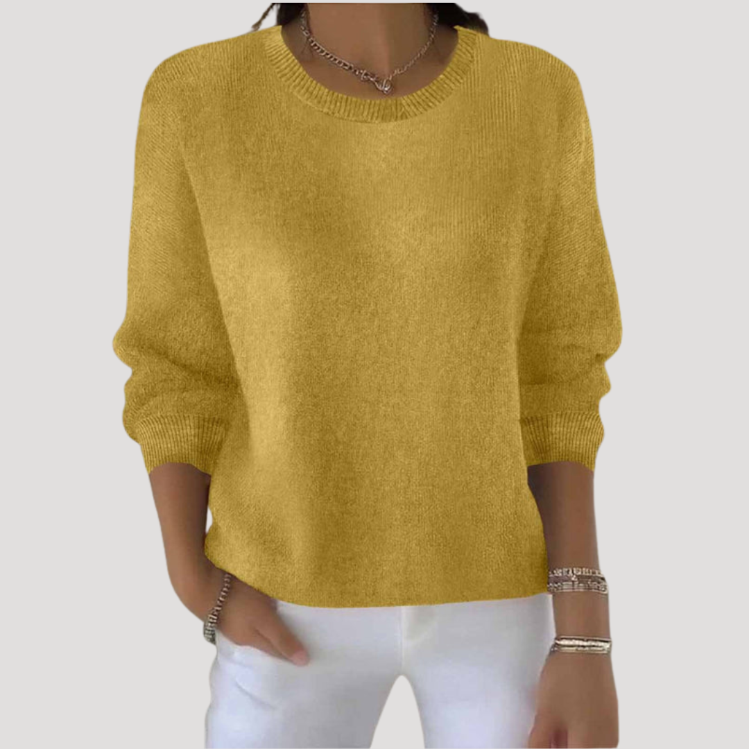 Pull Femme Col Rond Maille Fine Décontracté