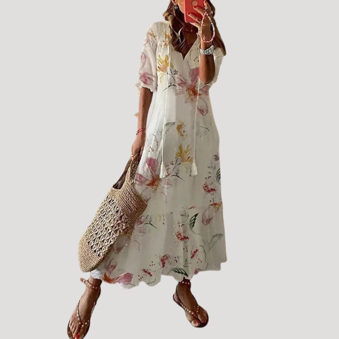 Robe longue bohème fluide