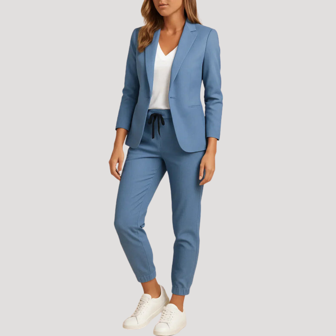 Ensemble Blazer Femme Moderne Pantalon Confort