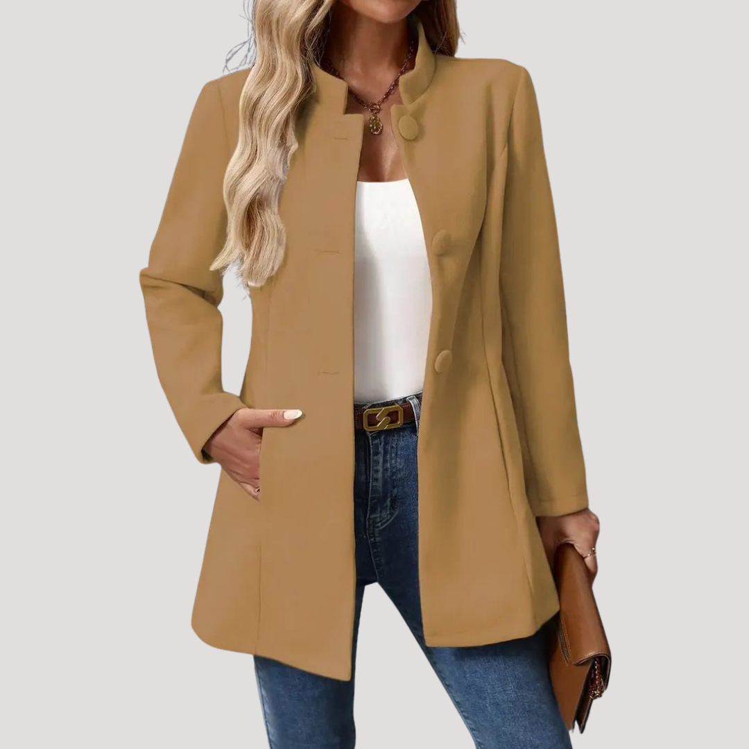 Manteau Femme Élégant Boutonné
