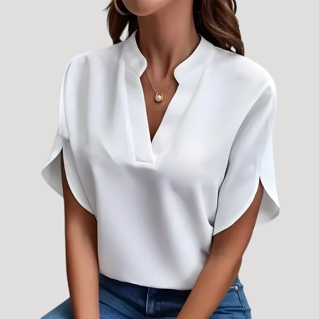 Haut Femme Fluide à Col V Élégant