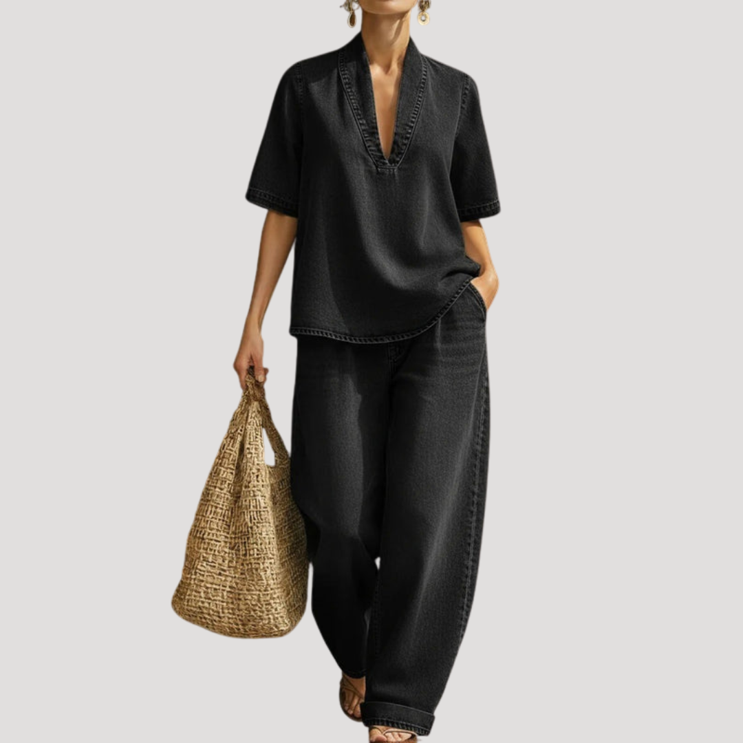Ensemble Denim Femme Coupe Ample Décontractée