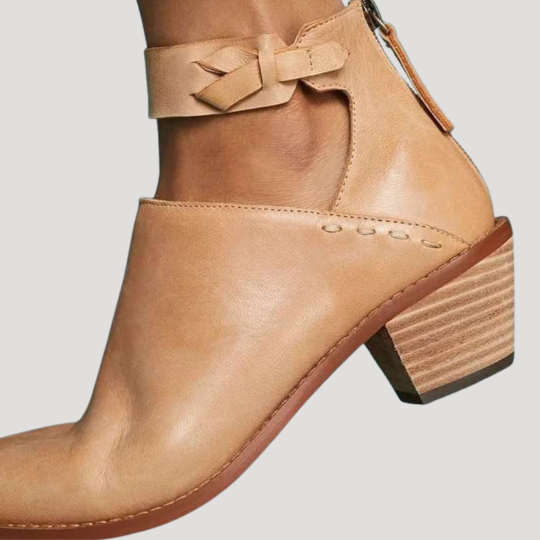 Bottines Femme Ajourées à Talon Bloc