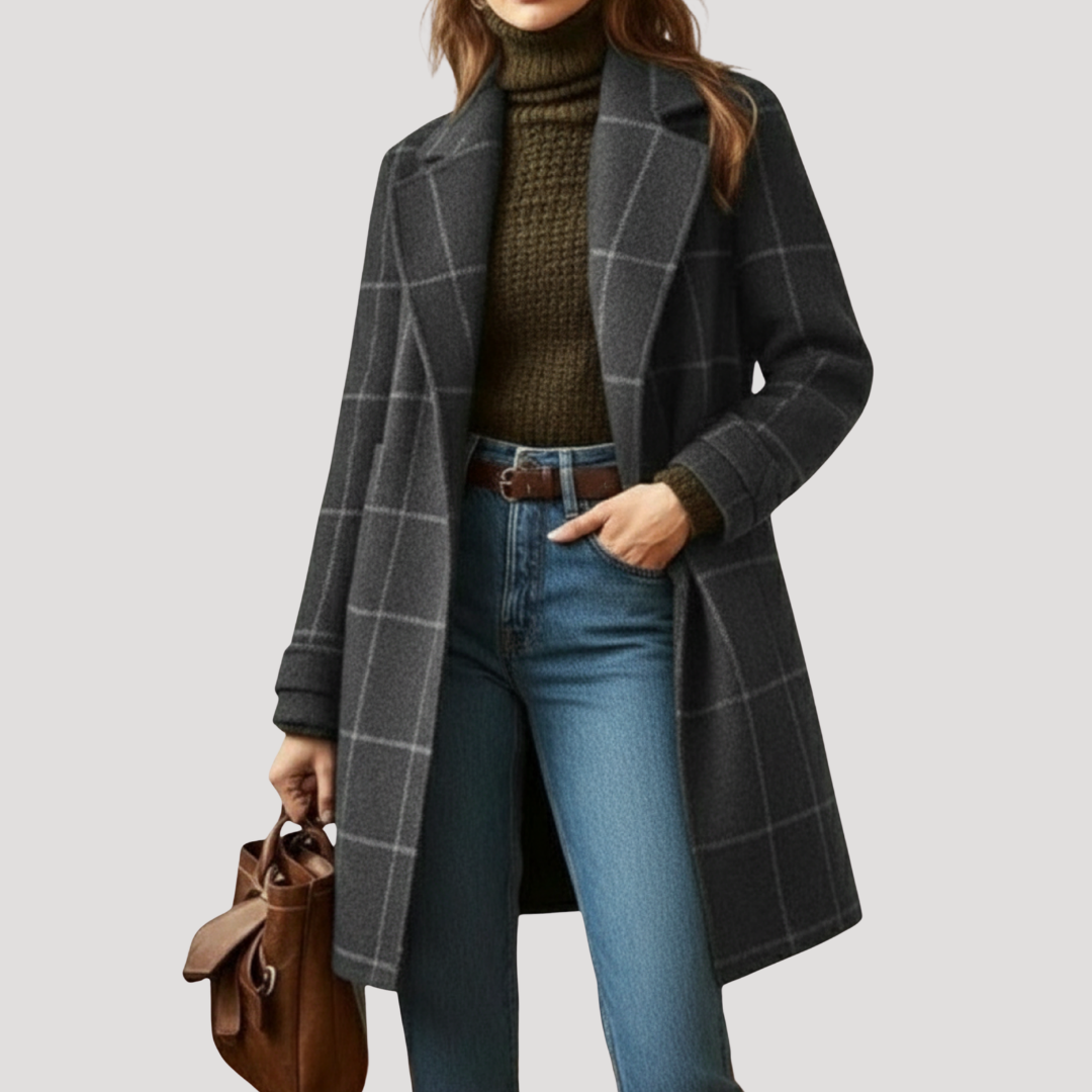 Manteau Long Femme Chic Boutonné