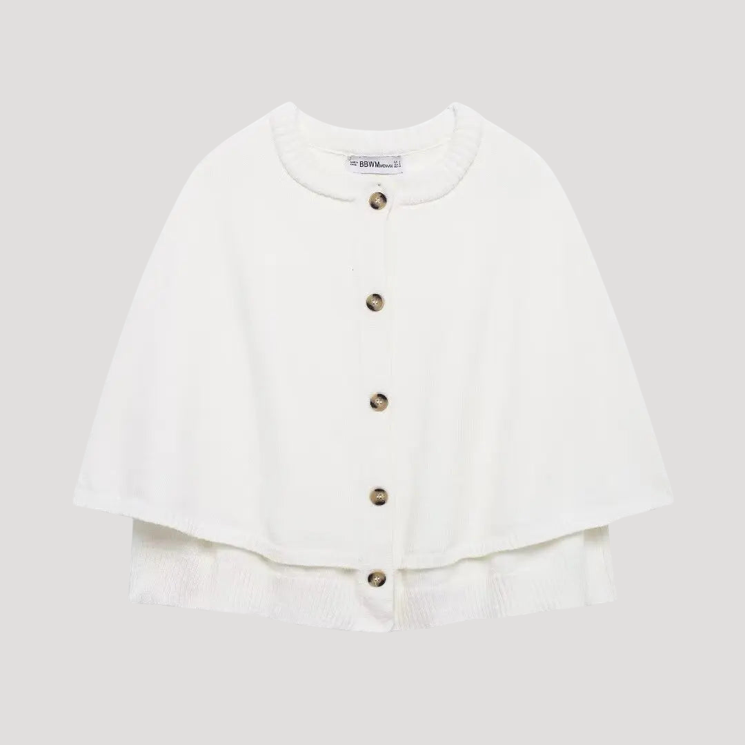Cardigan Cape Femme Boutonné