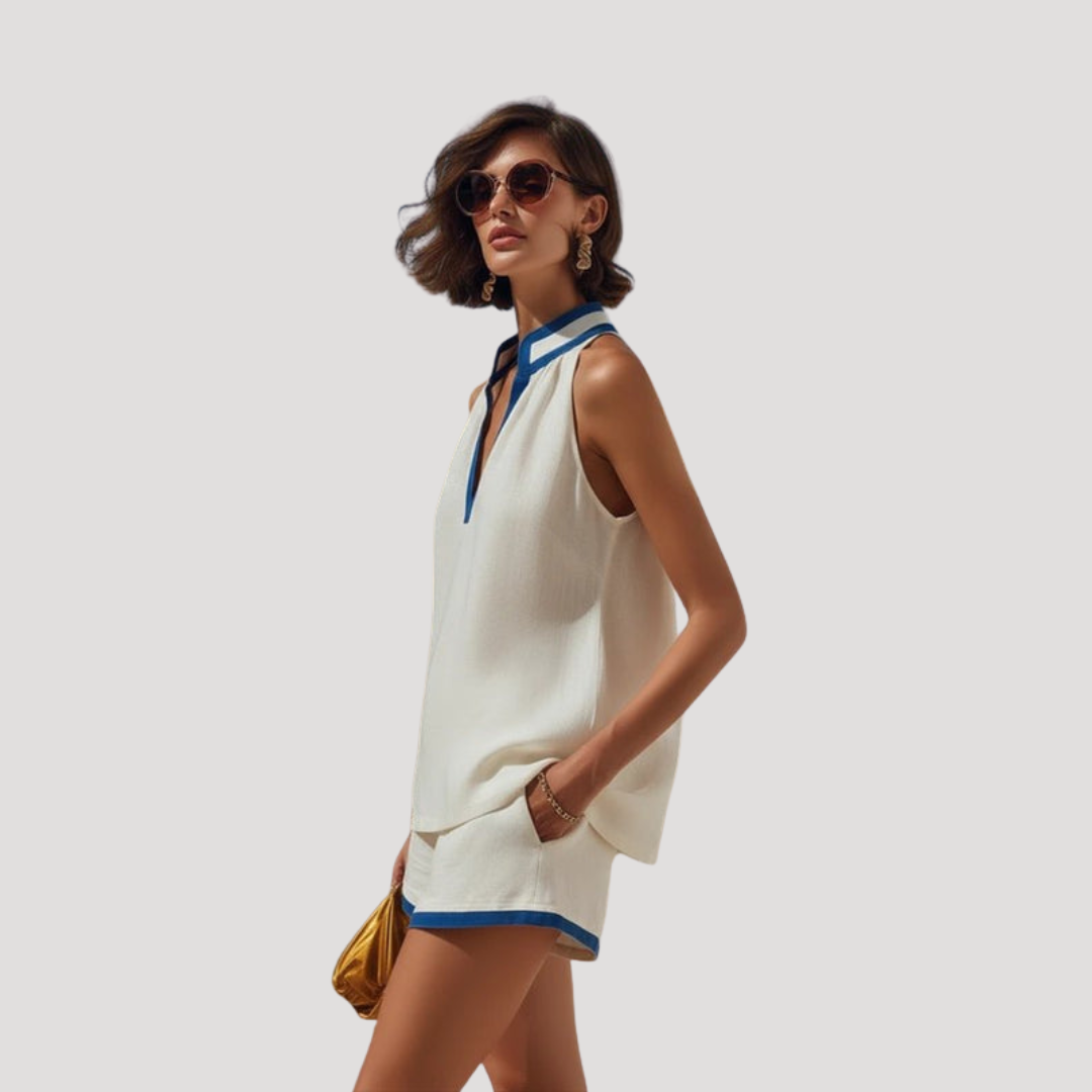 Ensemble Vacances Femme Haut Sans Manches et Short