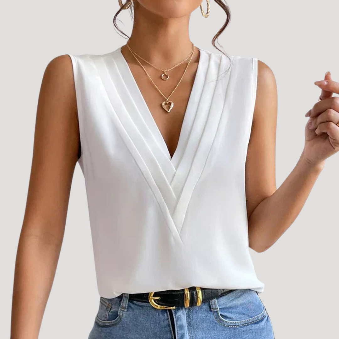 Top Femme Chic Croisé à Col V