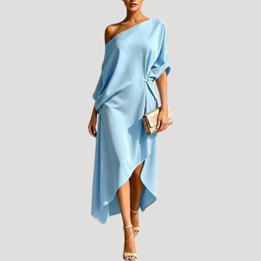 Robe Asymétrique Une Épaule Élégante
