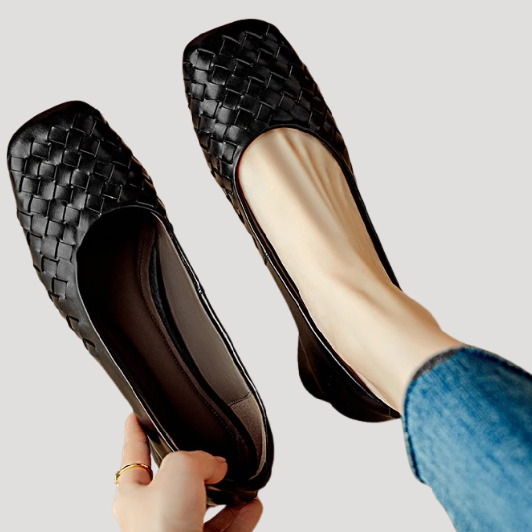 Ballerines tressées élégantes femme