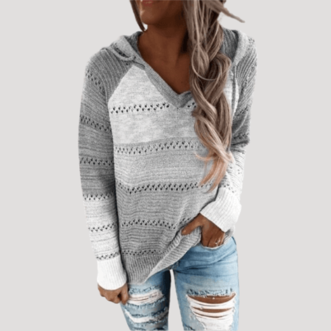 Pull Femme Rayé Col V
