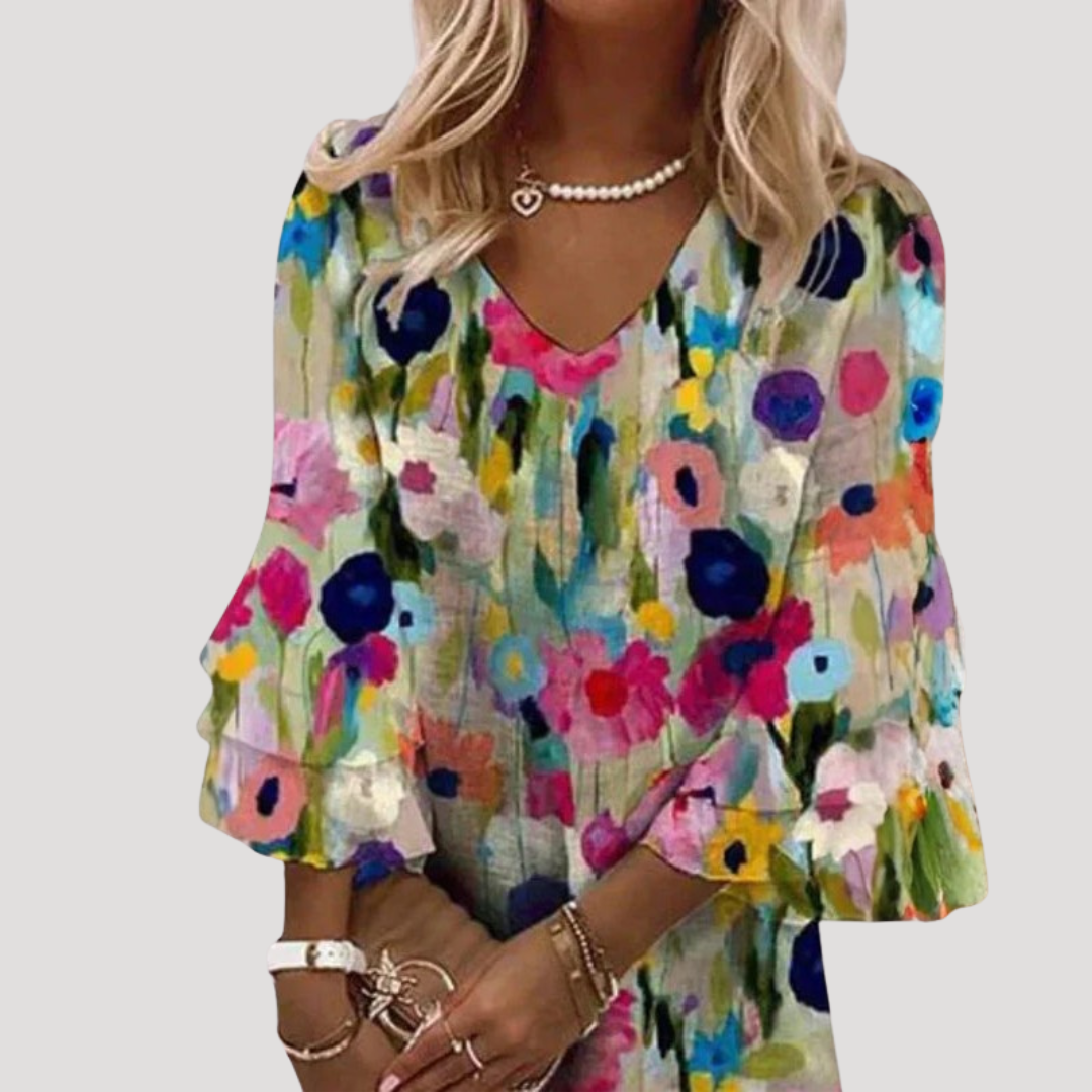 Robe Courte Femme Bohème Chic Imprimée Florale