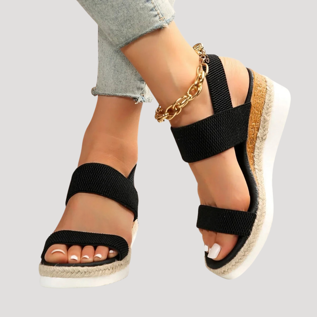 Sandales plateforme femme style espadrille