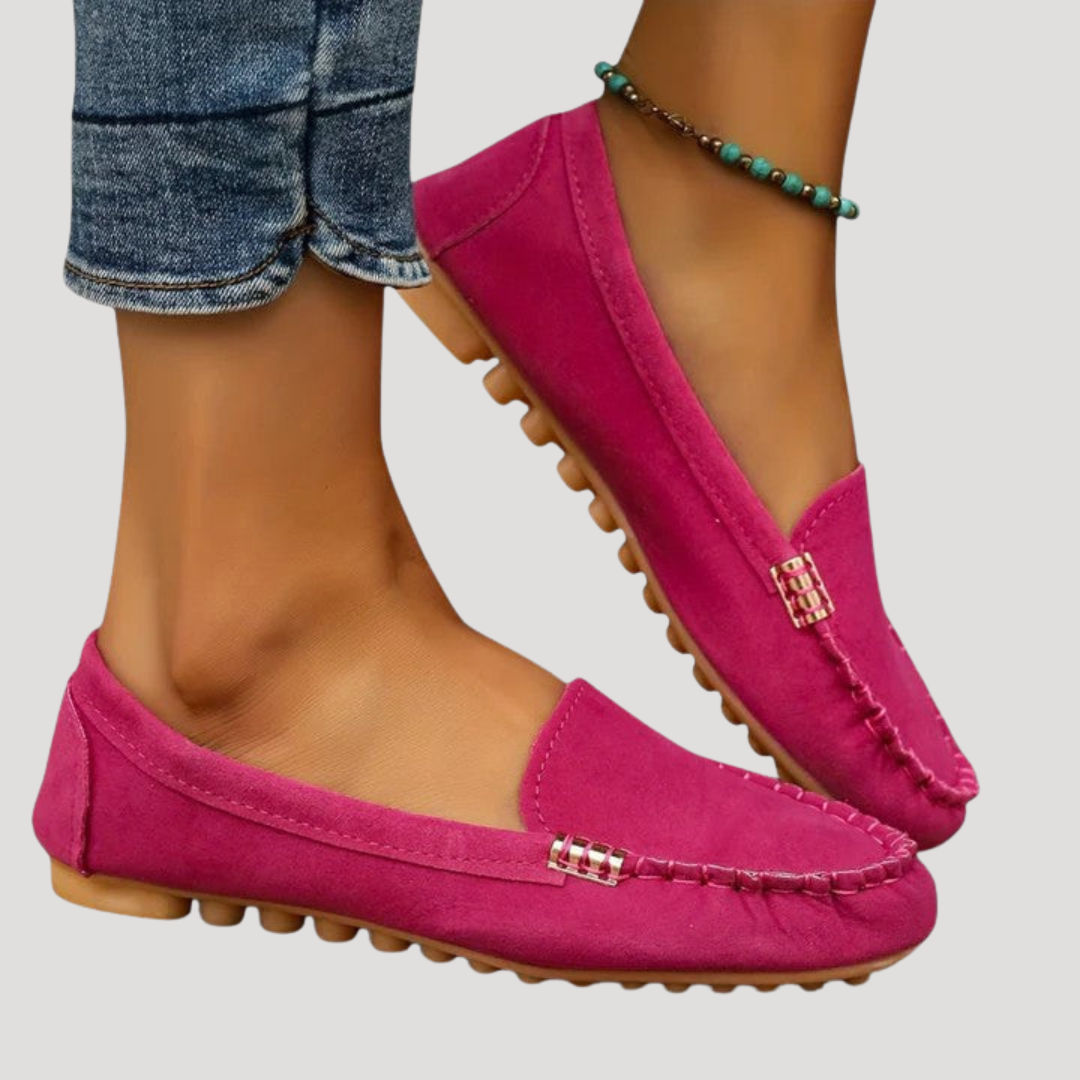 Chaussures Plates Femme Coutures Apparentes Décontractées