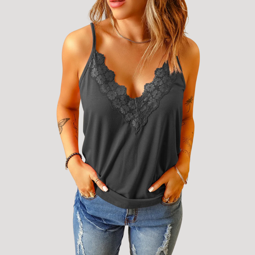Débardeur Femme Dentelle Style Caraco Léger Été