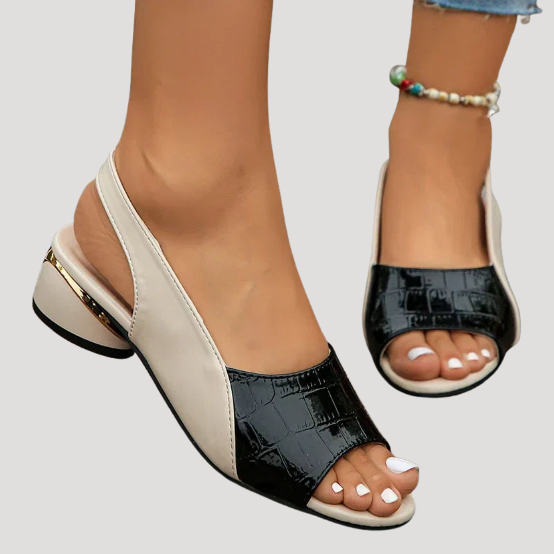 Sandales Femme Bout Ouvert Talon Bloc Décontractées