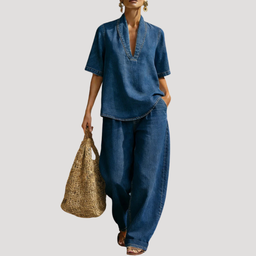Ensemble Denim Femme Coupe Ample Décontractée