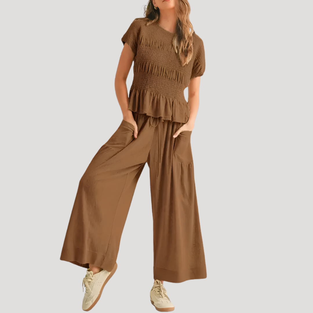Ensemble Femme Pantalon Fluide Décontracté
