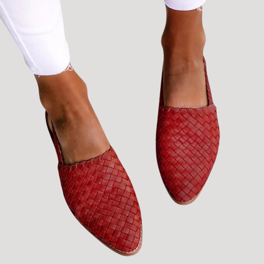Mules femme tressées élégantes