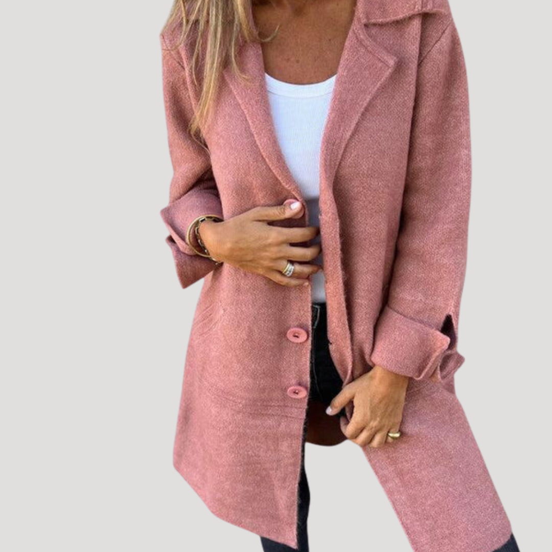 Manteau Long Femme Décontracté Revers