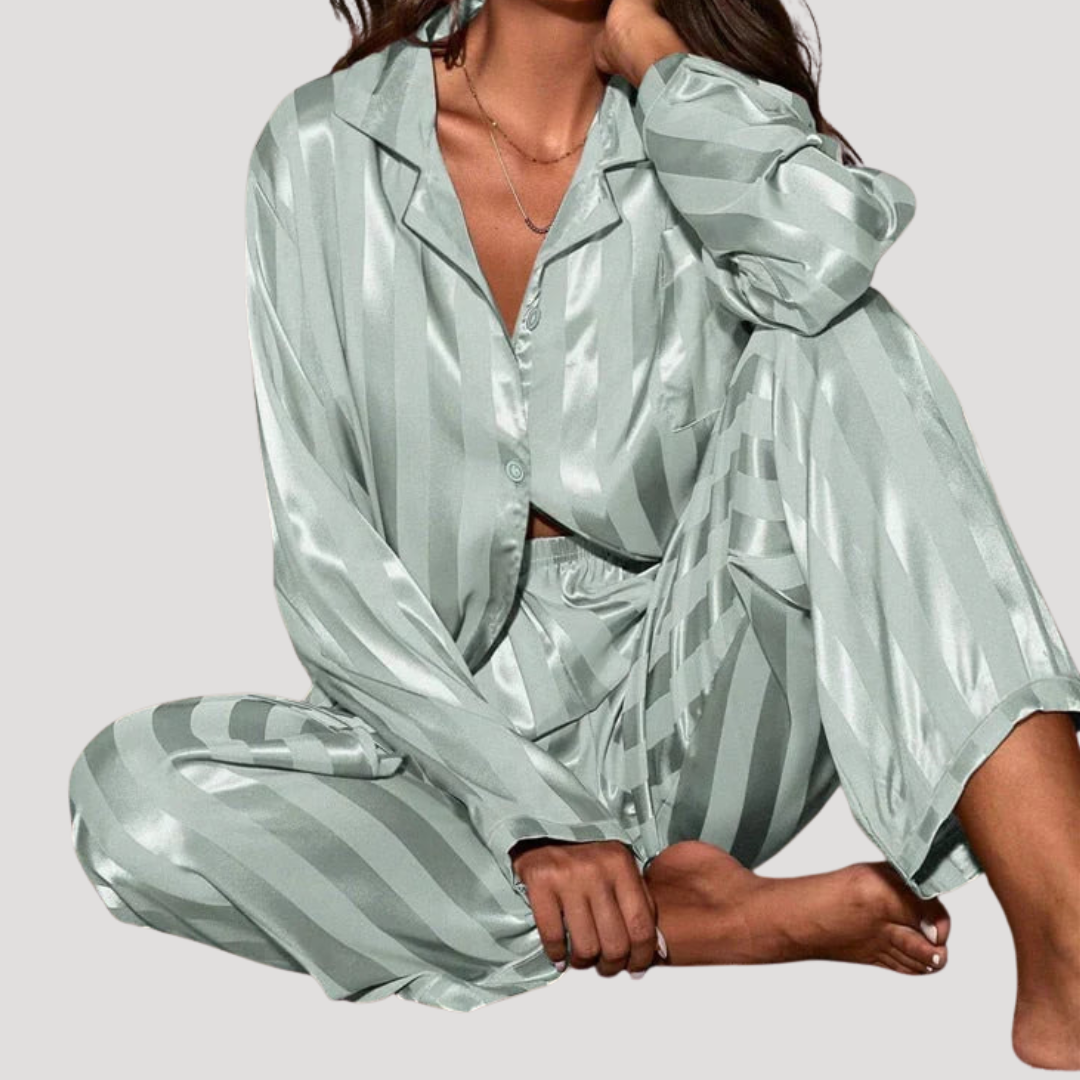 Ensemble pyjama femme assorti manches longues