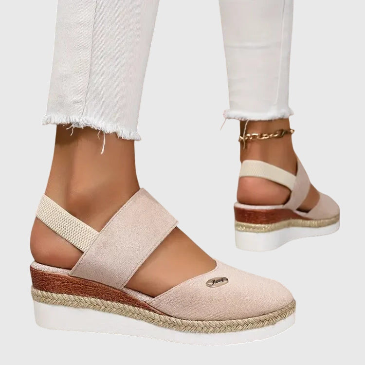 Sandales Femme Bout Fermé Bride Cheville Décontractées
