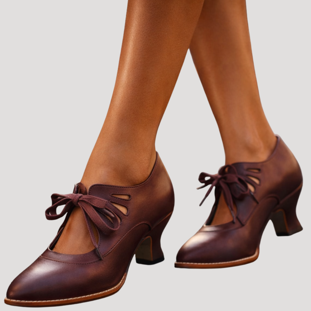 Escarpins Femme Style Mary Jane Vintage à Lacets