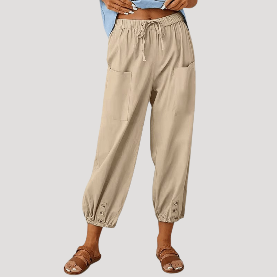 Pantalon Femme Chevilles Resserrées Décontracté