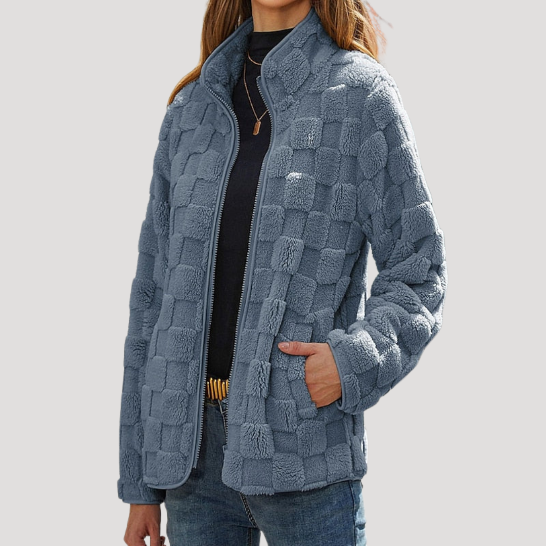 Veste zippée femme texturée