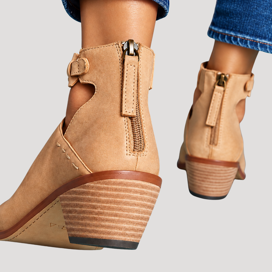 Bottines Femme Ajourées à Talon Bloc