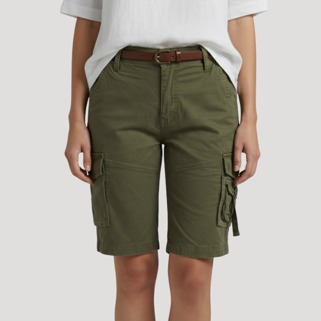 Short Cargo Femme Taille Haute Décontracté